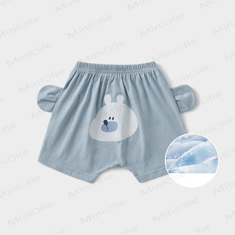 Pantaloncini con stampa di orsetto in stile cartone animato - Blu - 3-4 anni - image 5