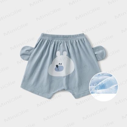 Pantaloncini con stampa di orsetto in stile cartone animato - Blu - 3-4 anni - image 5