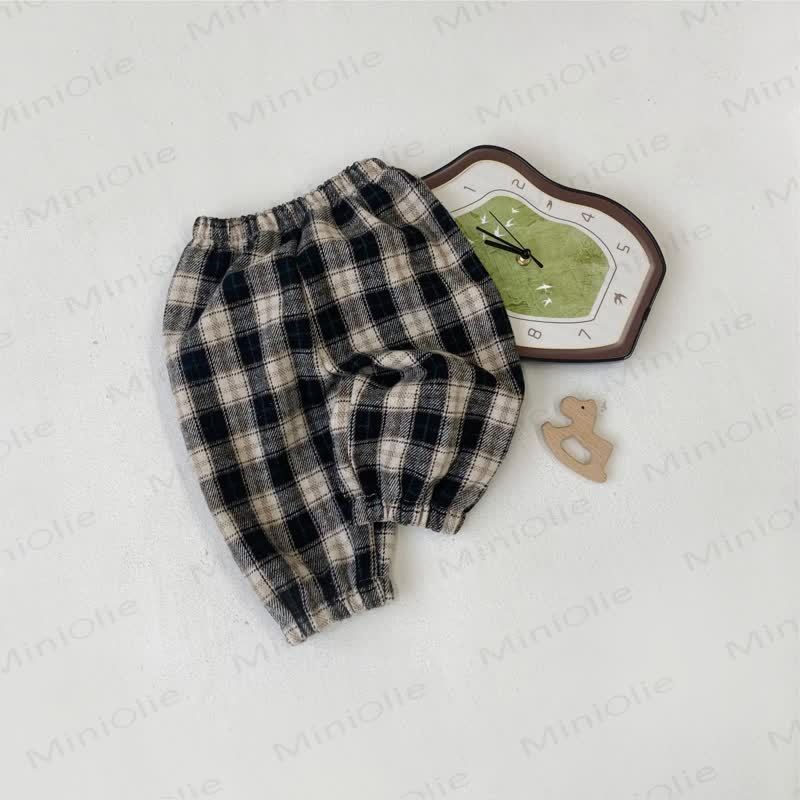 Pantaloni da jogging a quadri per neonati e bambini - image 6