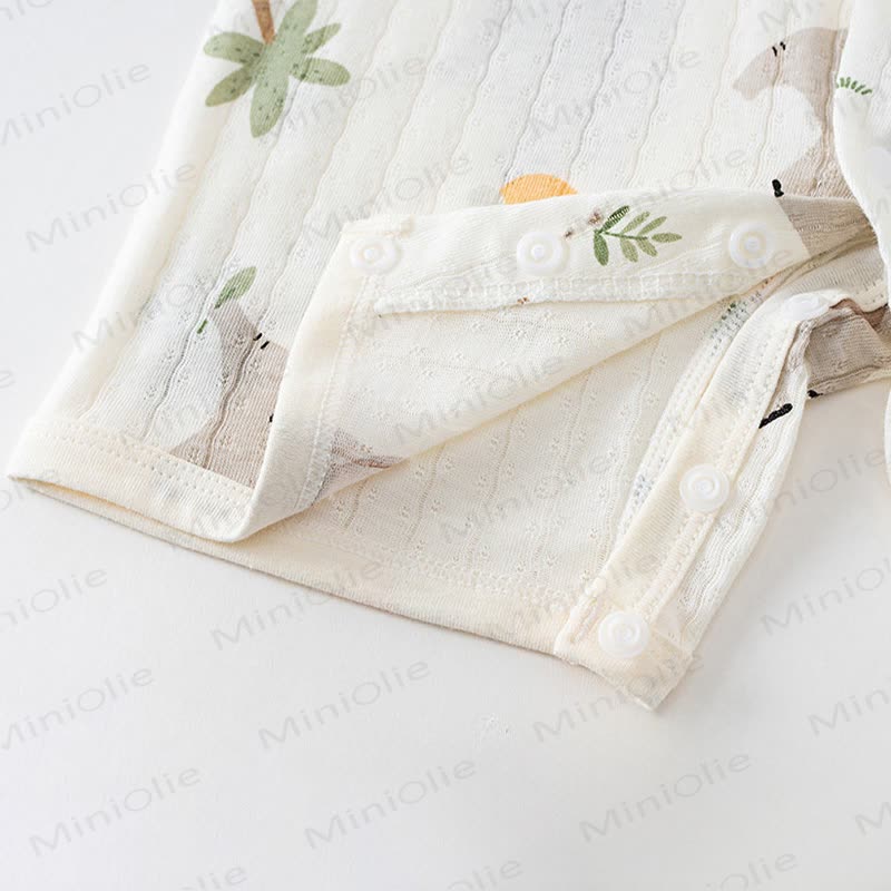 Tutina bianca traspirante in cotone per neonati - image 10