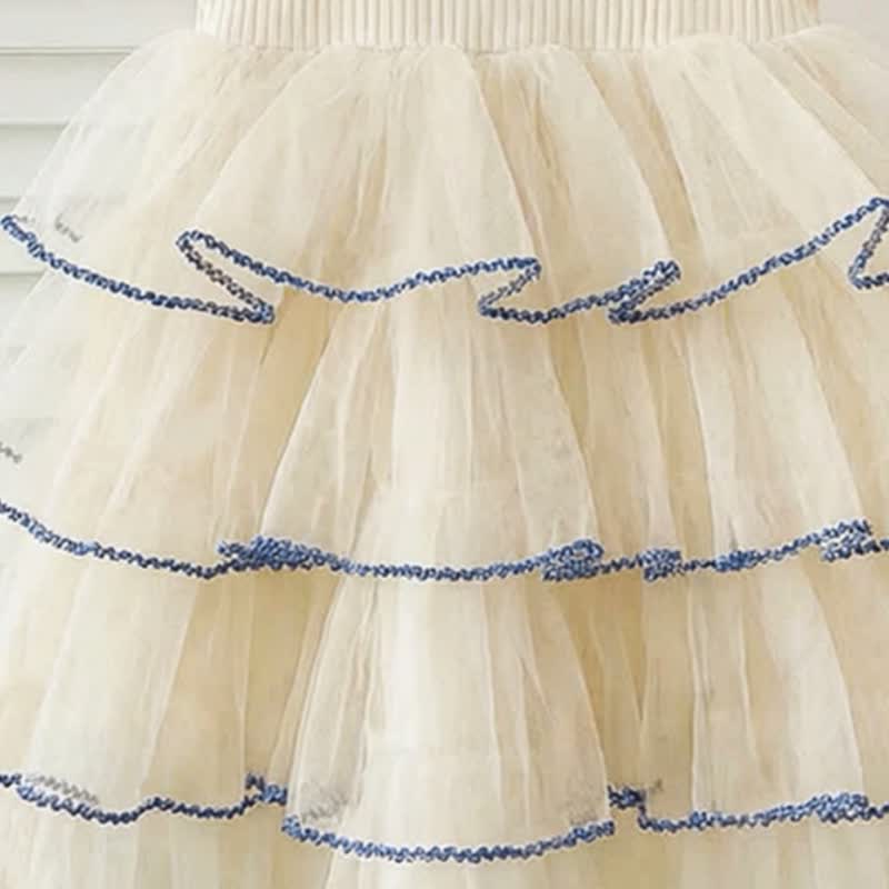 Vestito a balze con stampa a cartoni animati per bambina - image 6