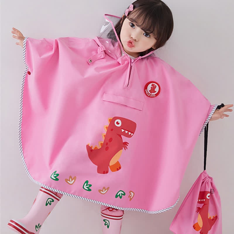 Impermeabile con cappuccio a forma di dinosauro per bambini - image 19