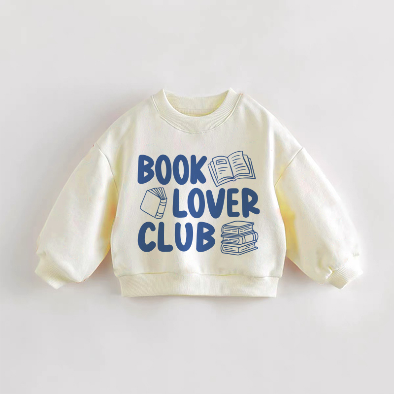 Felpa color crema per neonati e bambini del BOOK LOVER CLUB - Crema - 3-5T - image 1
