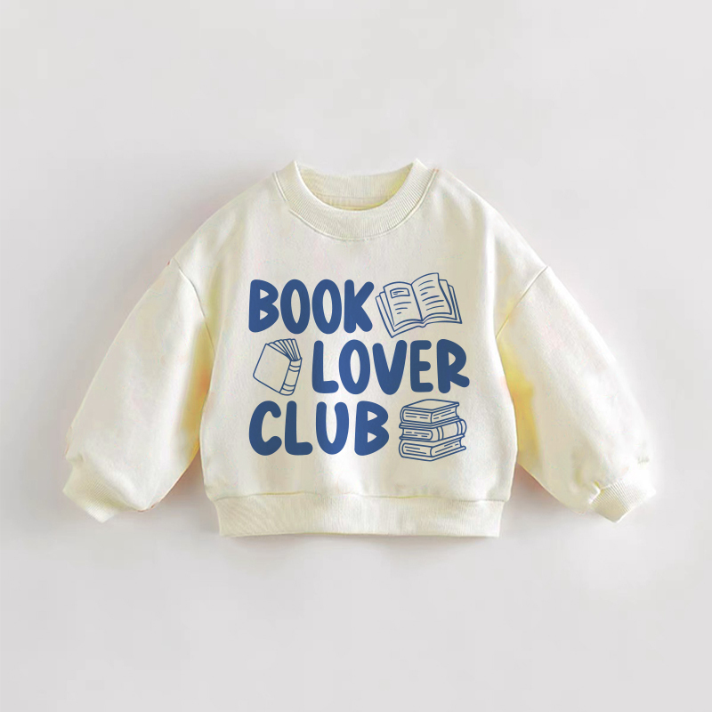 Felpa color crema per neonati e bambini del BOOK LOVER CLUB - Crema - 3-5T - image 1
