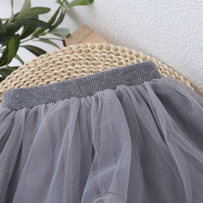 Leggings con fiocco in tulle con gonna per bambina - image 6