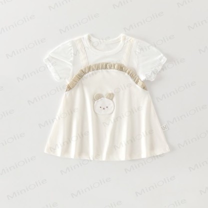Vestito estivo a maniche corte/a volant per bambina - Coniglio verde - 18-24 mesi - image 6