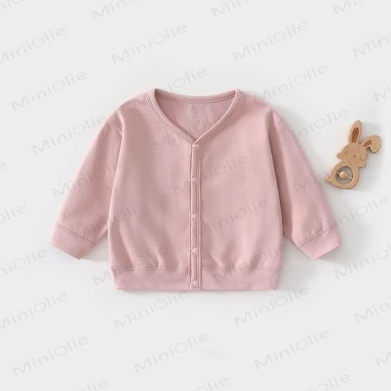Cardigan/cappotto per neonati e bambini in maglia a nido d'ape con chiusura frontale a bottoni automatici. - Rosa - 3-4 anni - image 9