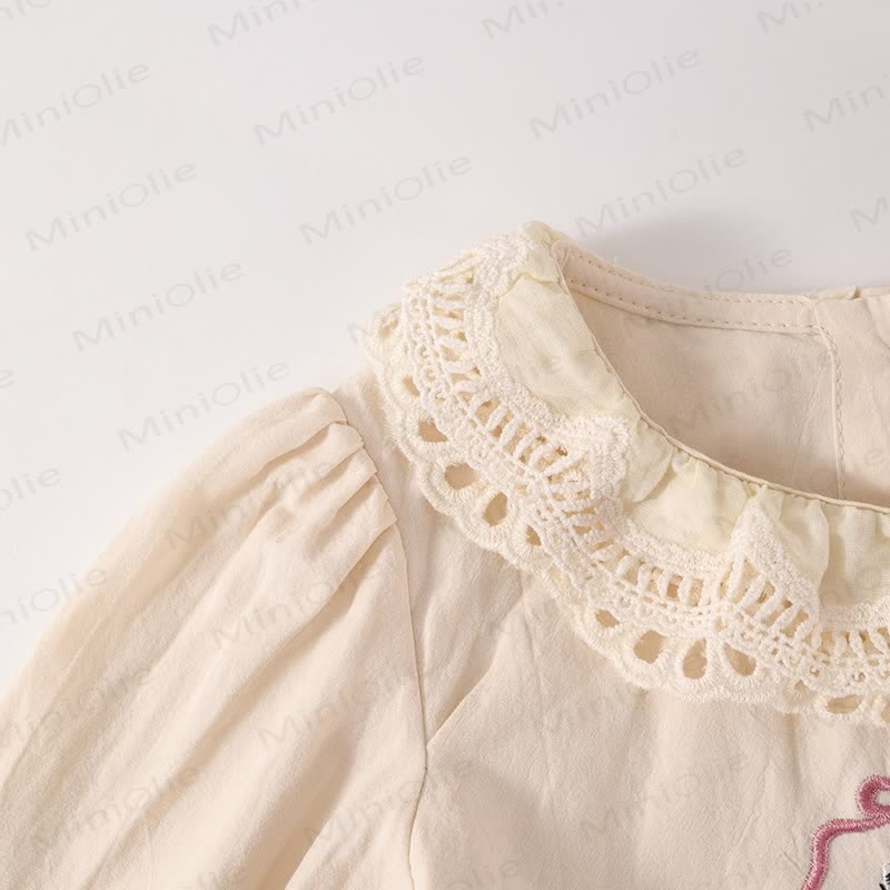 Vestito dolce con fiocco di fragole e coniglietto per bambini - image 13