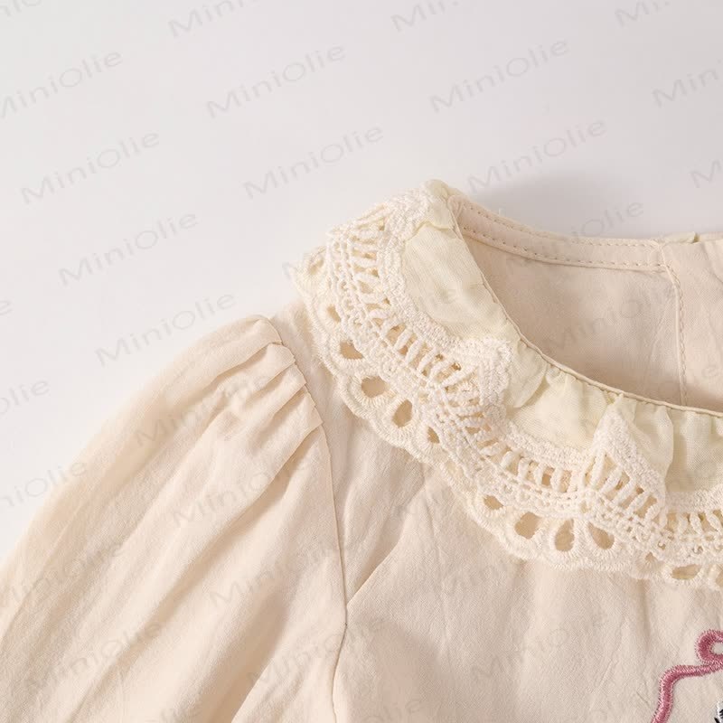 Vestito dolce con fiocco di fragole e coniglietto per bambini - image 13