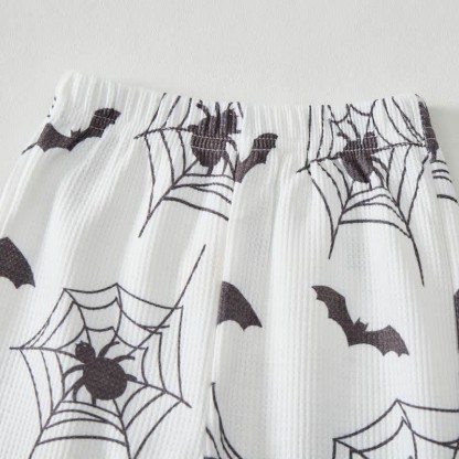 Set di 2 pezzi Baby Bat con stampa ragnatela a nido d'ape. - image 4