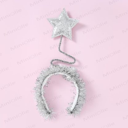 Fascia per capelli a forma di stella di Natale per bambini - Argento - image 6