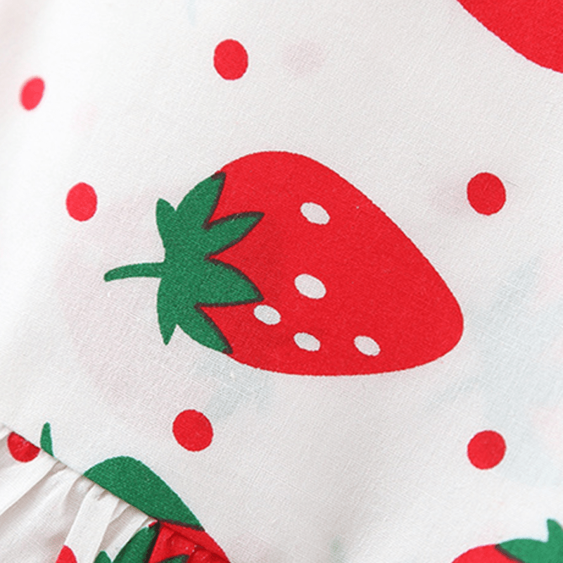 Vestito con cappello e pois a forma di fragola per bambini - image 9