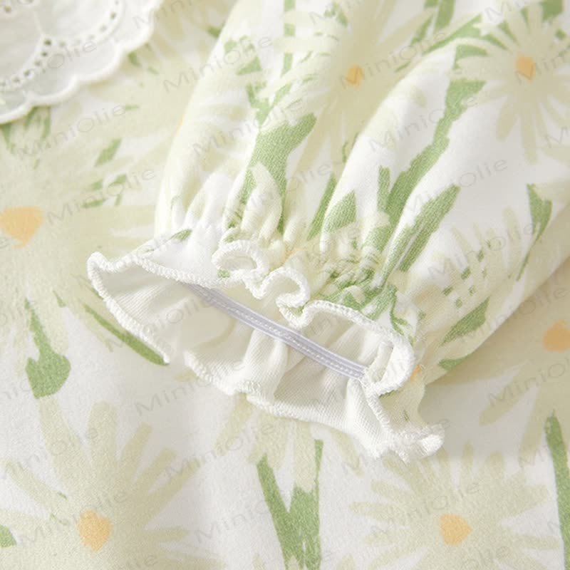 Tutina verde a fiori per bambina - image 5