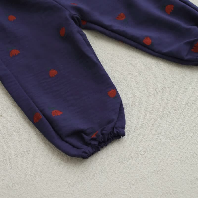 Pantaloni a quadri con fiori e pois a forma di pomodoro per bambini - image 16