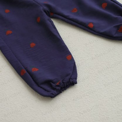 Pantaloni a quadri con fiori e pois a forma di pomodoro per bambini - image 16