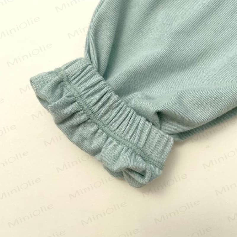 Completo per bambini composto da maglietta e pantaloni da casa in morbido modal con stampa di faccina sorridente, due pezzi. - image 6