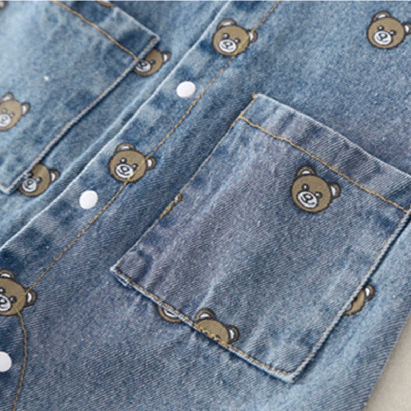 Tutina in denim con polo Baby Bear - image 6