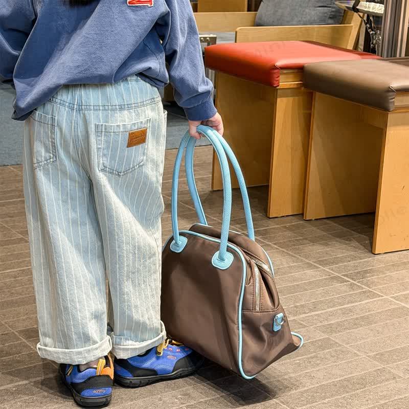 Pantaloni a righe in denim per neonati e bambini - image 5