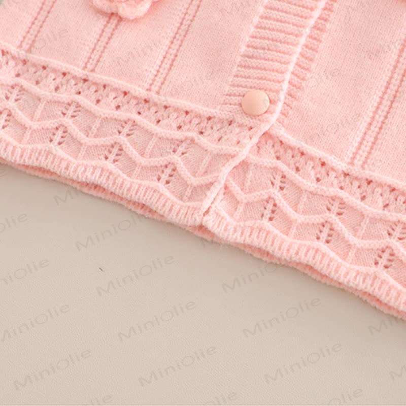 Set da 3 pezzi con fiocco floreale per bambina - image 8