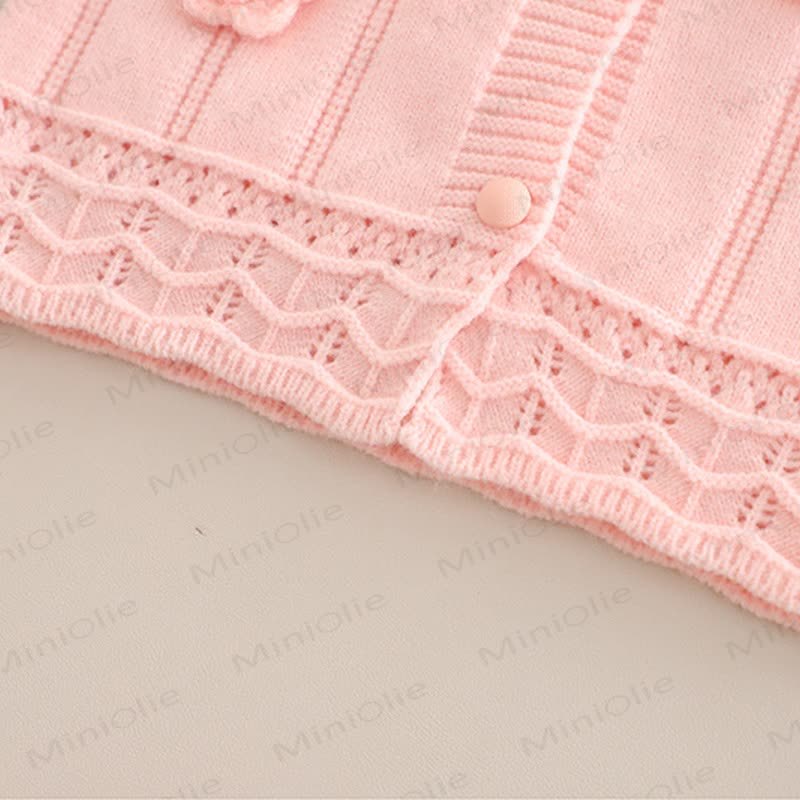 Set da 3 pezzi con fiocco floreale per bambina - image 8