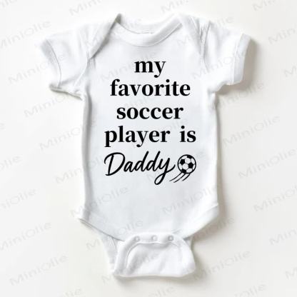 IL MIO CALCIATORE PREFERITO È PAPÀ Body bianco per neonati - Bianco - 18-24 mesi - image 1
