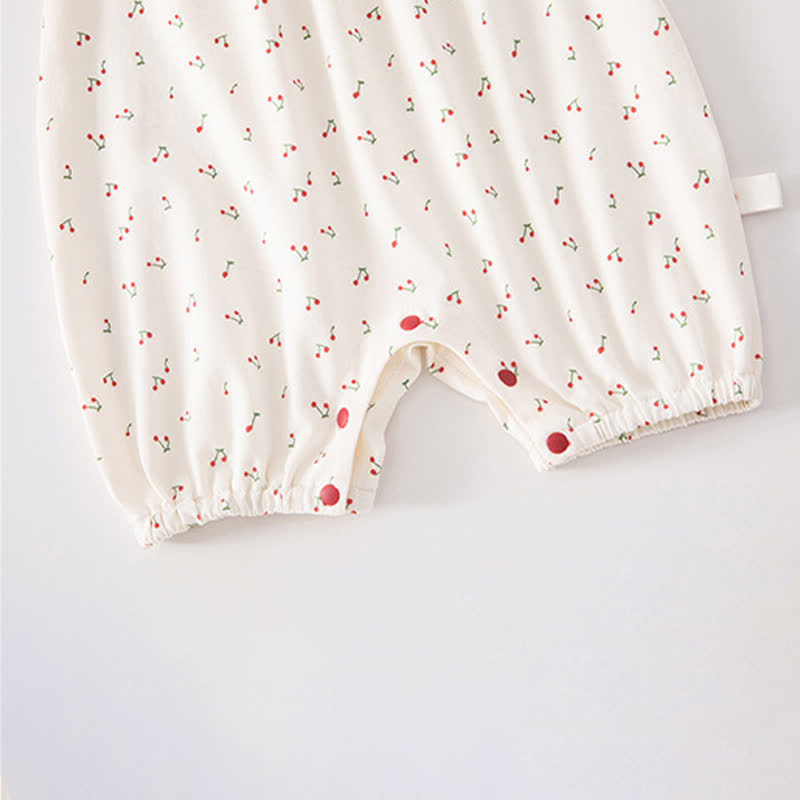 Tutina per neonati bianca/marrone con stampa e spalline - image 8
