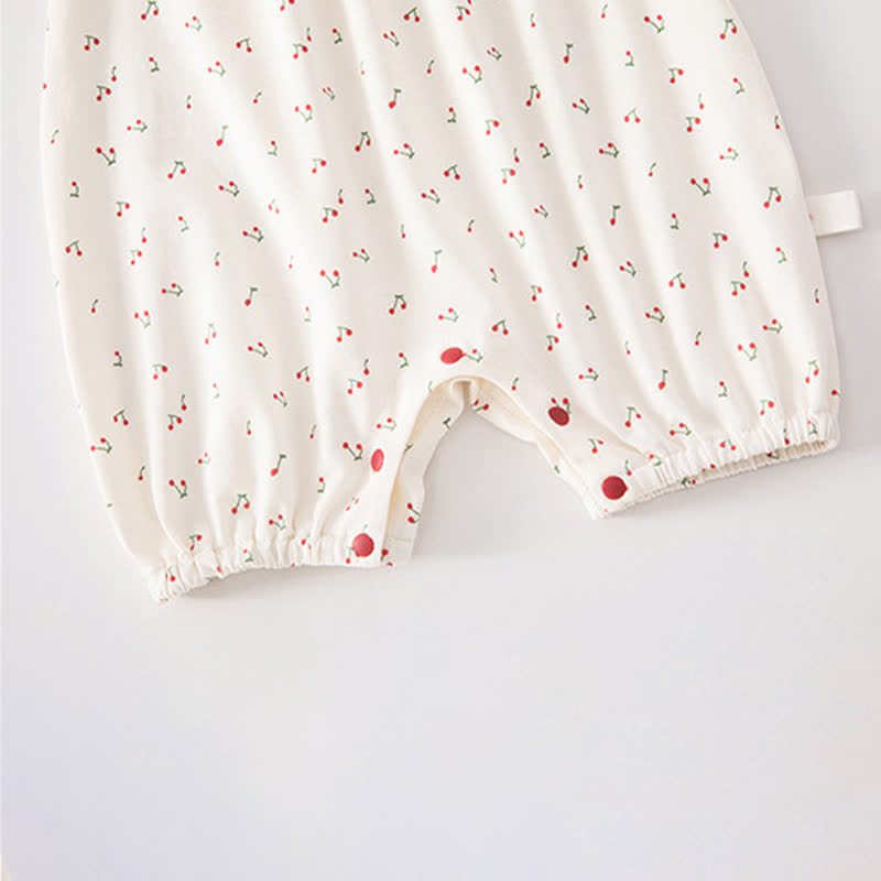 Tutina per neonati bianca/marrone con stampa e spalline - image 8