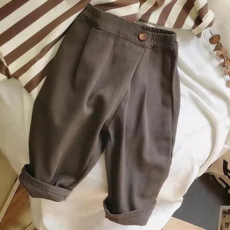 Pantaloni tinta unita per neonati e bambini - Grigio - 8 anni - image 6
