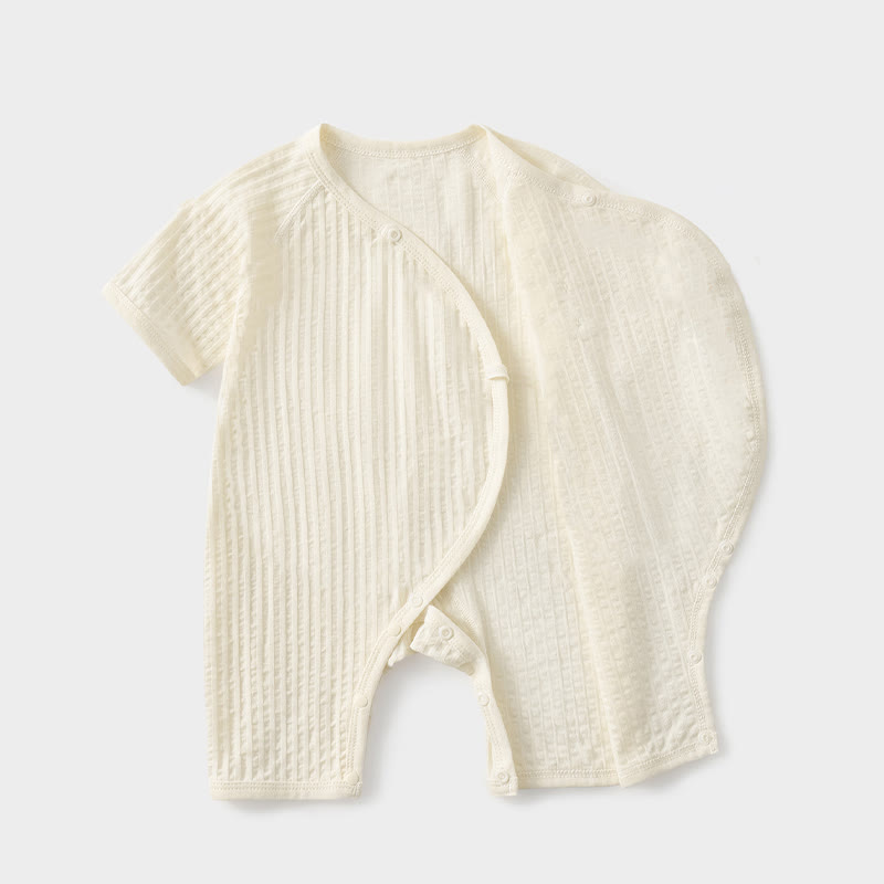 Tutina per neonato in cotone a tinta unita - image 6