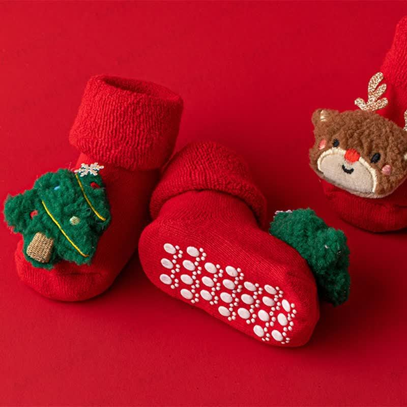 Calzini natalizi foderati in pile per neonati e bambini - image 14