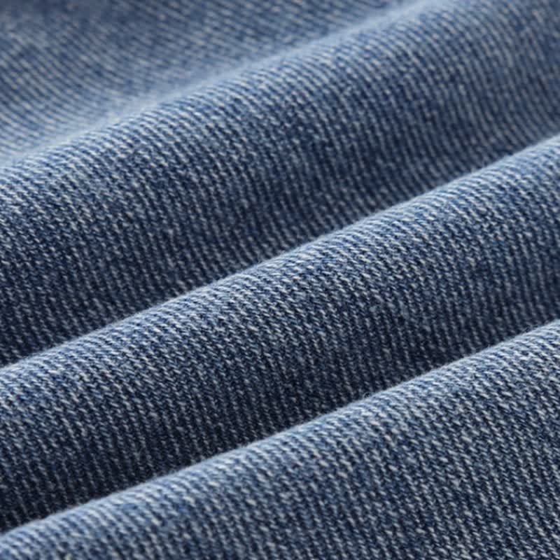 Salopette in denim con orsetto e tasca per neonati e bambini - image 7