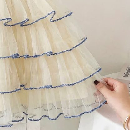 Vestito a balze con stampa a cartoni animati per bambina - image 7