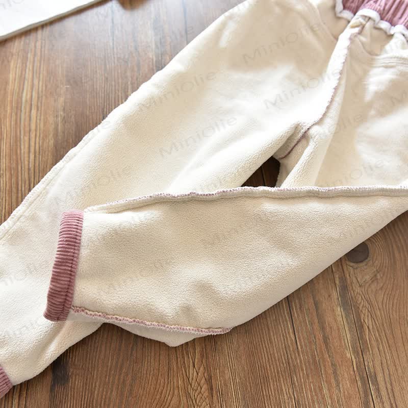Pantaloni in velluto a coste elasticizzato per bambine - image 9