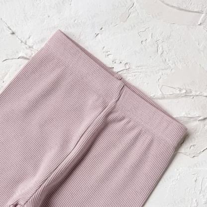 Leggings tinta unita con fiocco per bambina - image 6