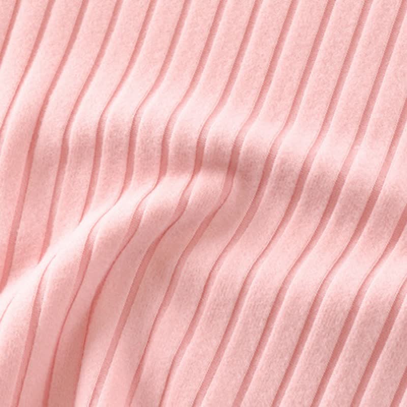 Completo pigiama a due pezzi Henley a coste per bambini - image 11