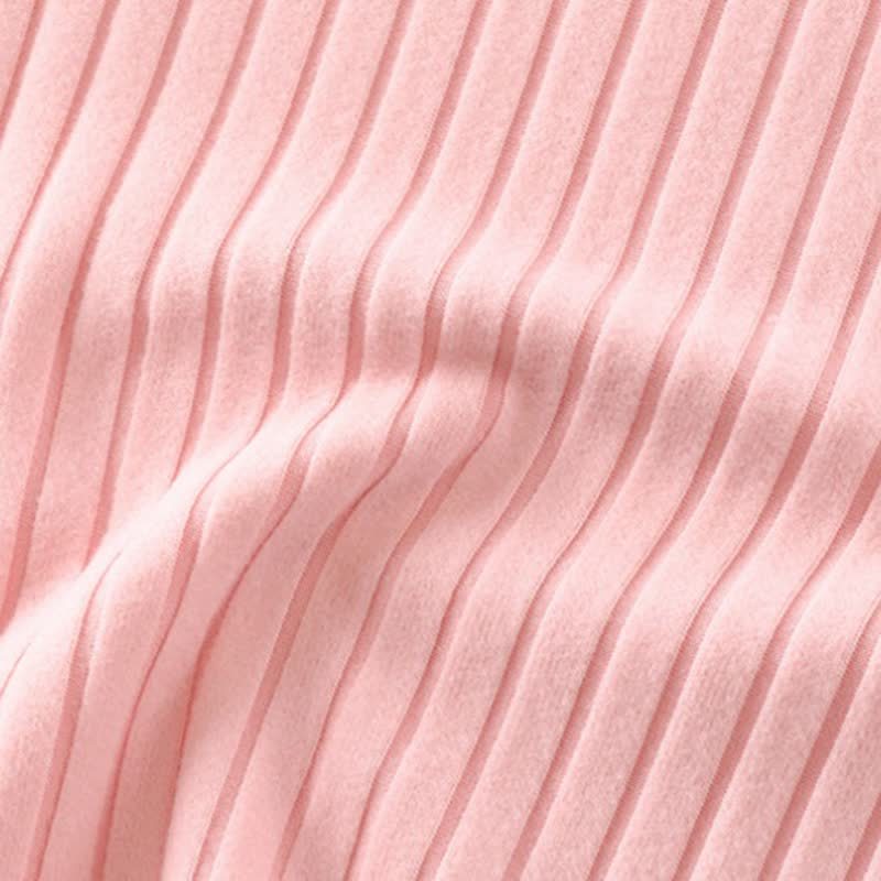 Completo pigiama a due pezzi Henley a coste per bambini - image 11