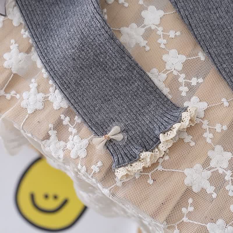 Leggings con fiocco in tulle con gonna per bambina - image 9