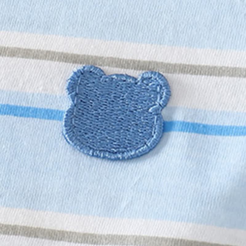 Maglietta estiva casual a righe con orsetto per neonati e bambini piccoli - image 8