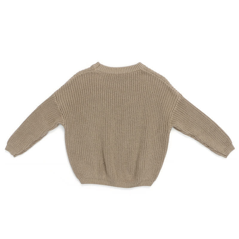 Maglione caldo tinta unita per neonati e bambini - image 9