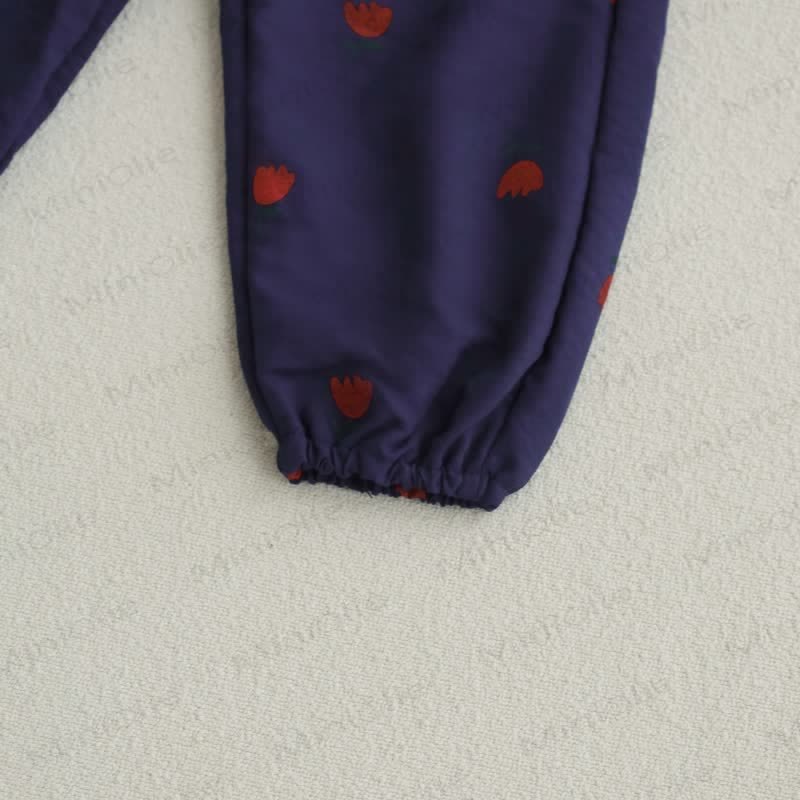 Pantaloni a quadri con fiori e pois a forma di pomodoro per bambini - image 17