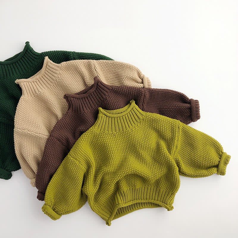 Maglione dolcevita retrò per bambini piccoli - image 1