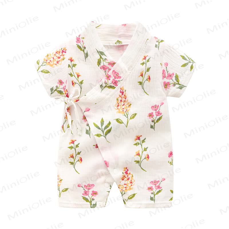 Tutina Kimono per Neonati - Bianco floreale - 18-24 mesi - image 23