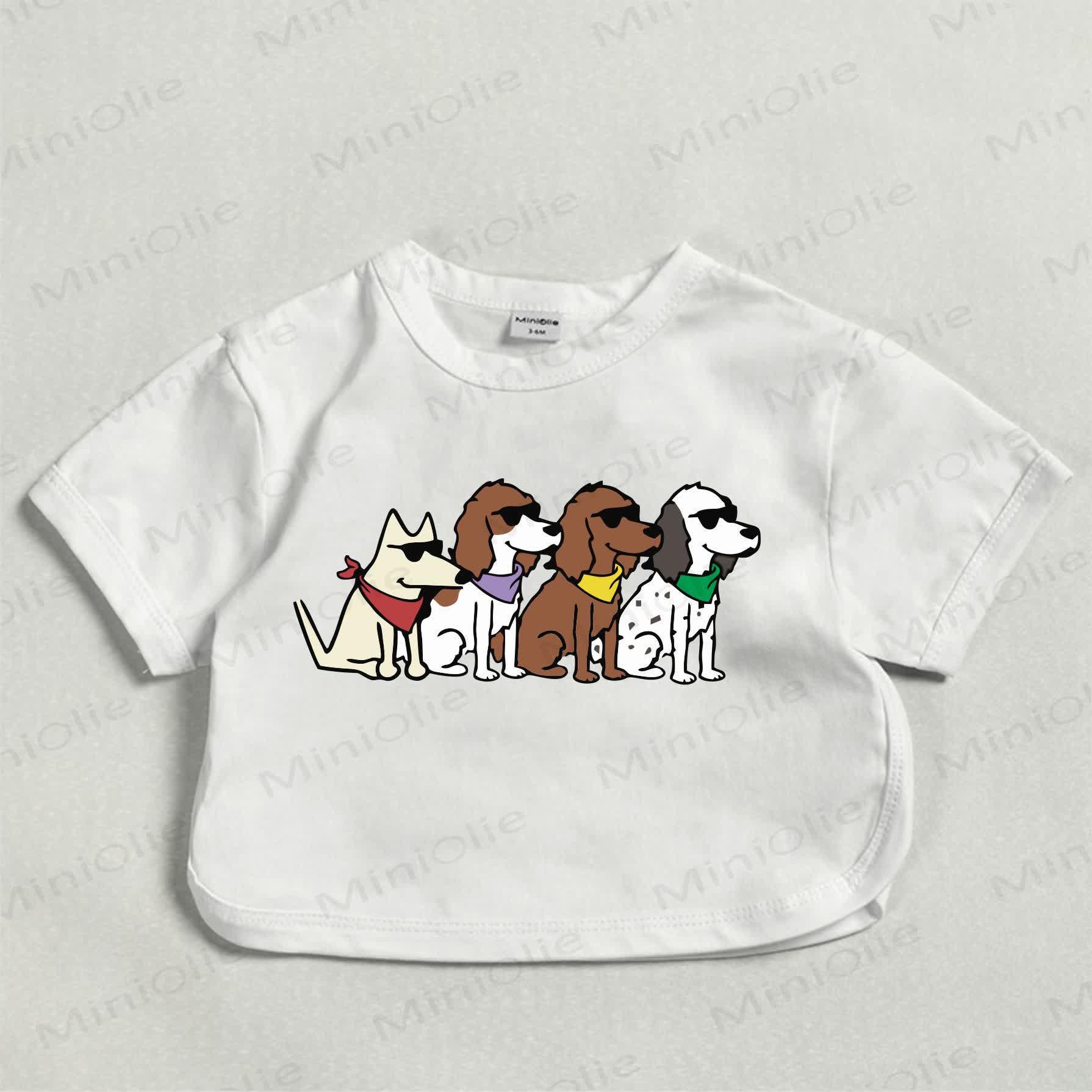 Maglietta con occhiali da sole bianchi per bambini e cani - Bianco - 18-24 mesi - image 1
