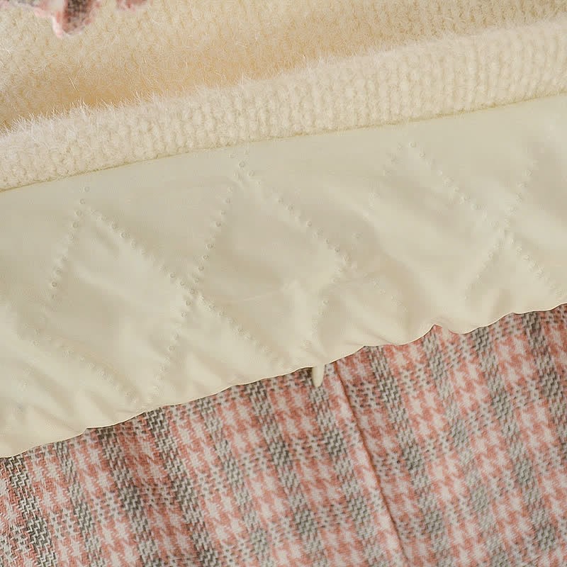 Abito scozzese e cardigan per bambini con borsa - image 10