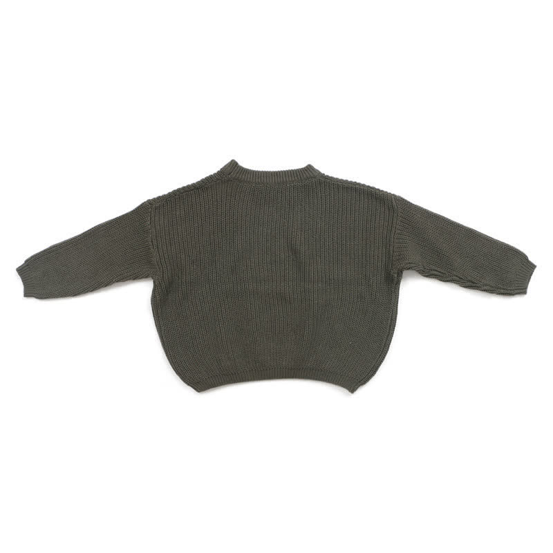 Maglione caldo tinta unita per neonati e bambini - image 13