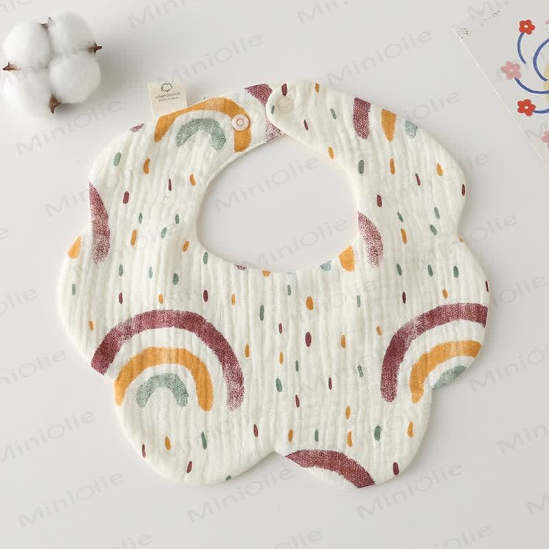 Bavaglino assorbente a 6 strati per neonati, 1 pezzo - Arcobaleno - image 2