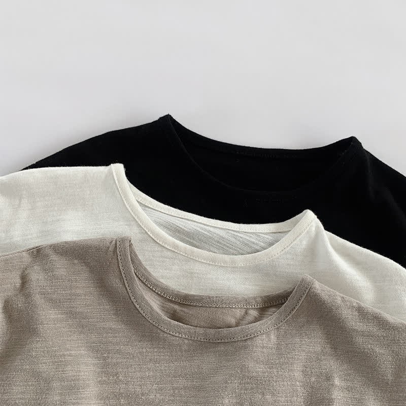 Maglietta accogliente tinta unita per bambini piccoli - image 5