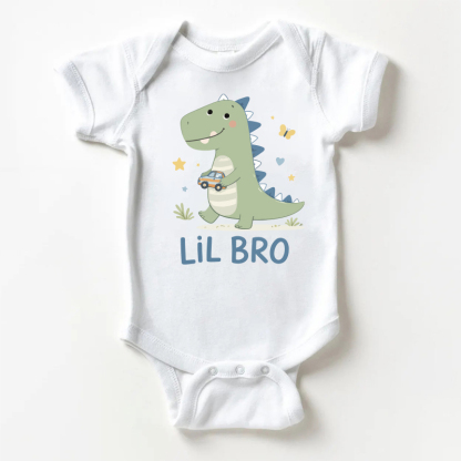 Body bianco per neonati LIL BRO con dinosauro - Bianco - 18-24 mesi - image 1