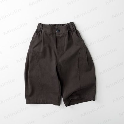 Pantaloni larghi tinta unita per neonati e bambini - Grigio scuro - 8 anni - image 6