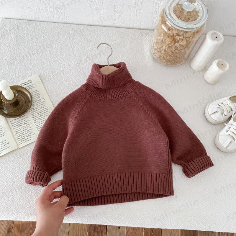 Maglione lavorato a maglia per bambini in tinta unita - image 15